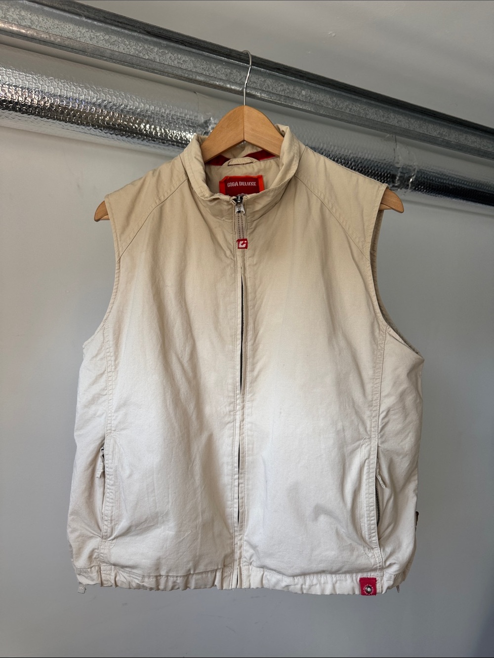 Y2K Light Beige Sleeveless Vest